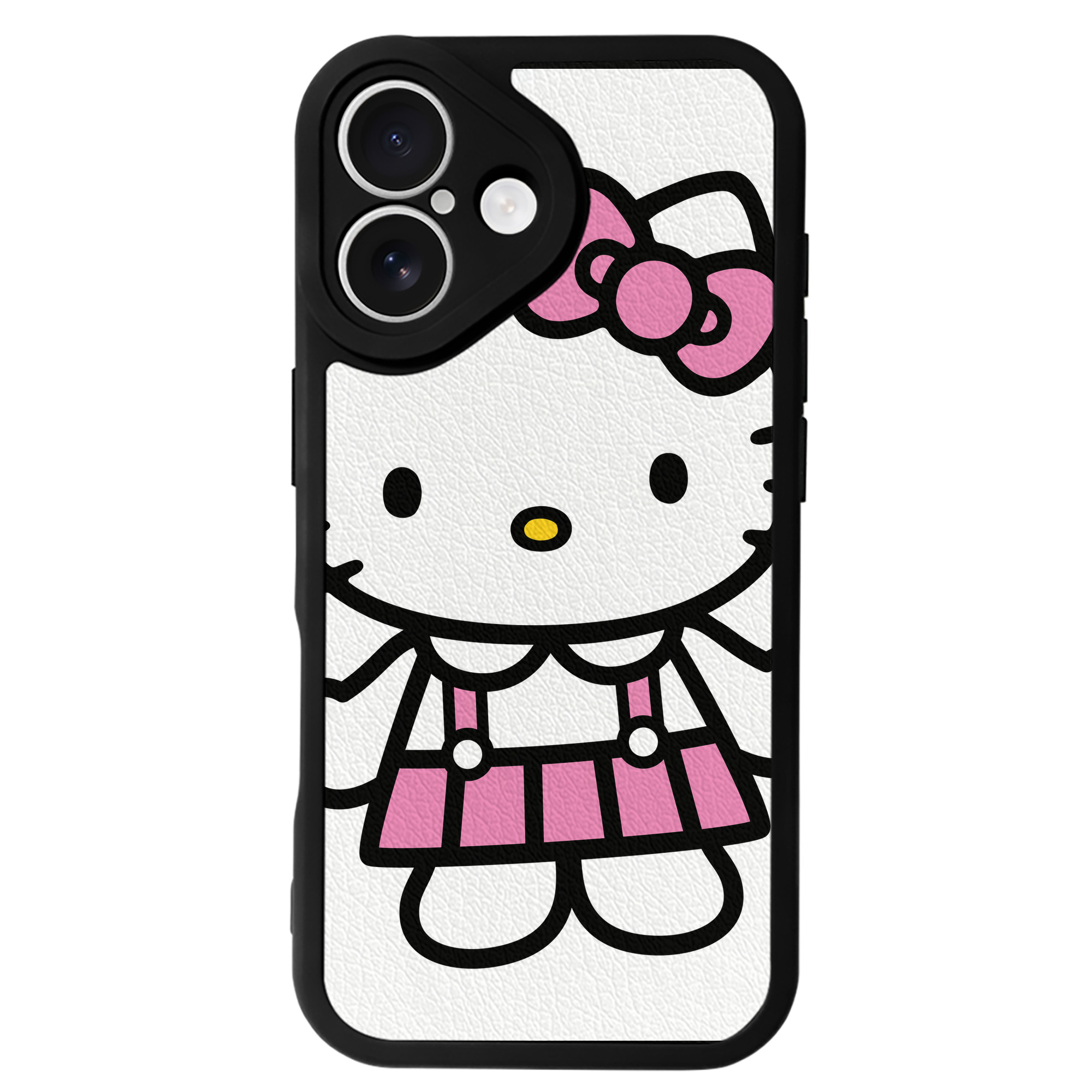 （画像用） Hello Kitty ハローキティ 【iPhone 16シリーズ対応】シリコンスマホケース（レザー調） 材質：シリコン